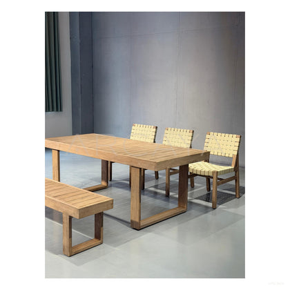 Teak Outdoor Dining Set Villa - scene
