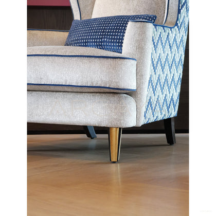 Geometric Textured Art Single Chair - scene