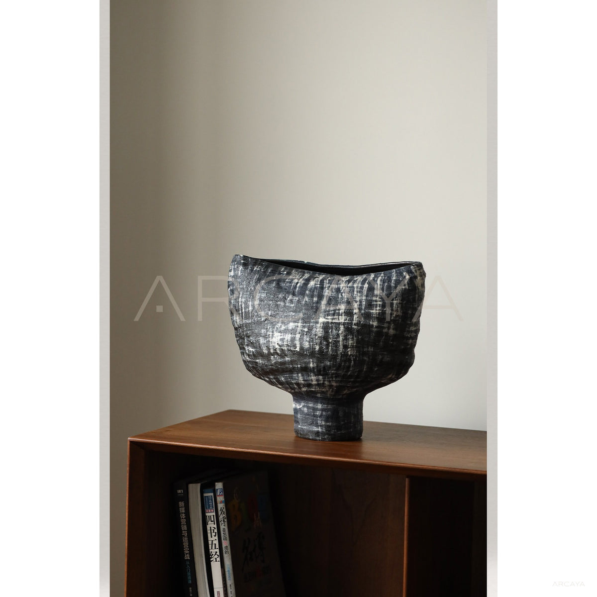 Hand Thrown Stoneware Wabi Sabi Vase in detail