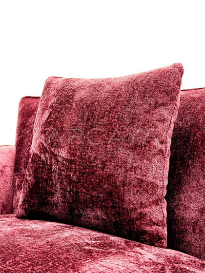 Bean Paste Pink Chenille Sofa - detail