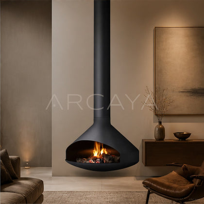 Nelson Hanging Fireplace - scene