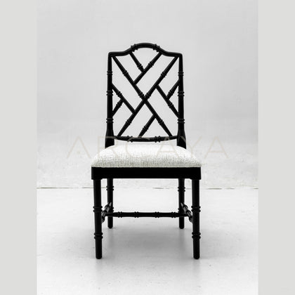 Vintage Bamboo Joint Dining Chair - scene