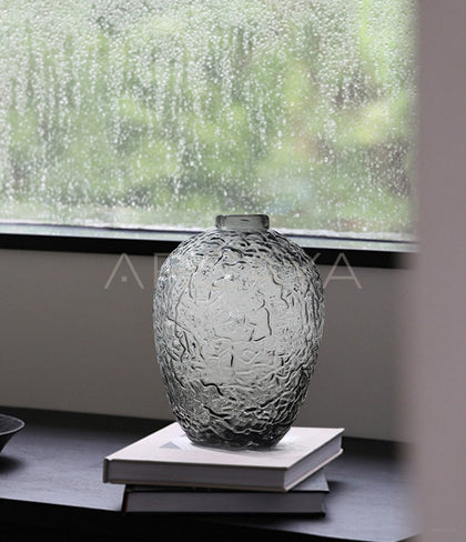 Large Floor Glass Vase Bell Flower - scene