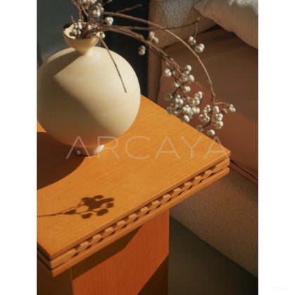 Dio Oak Moss Side Table - scene