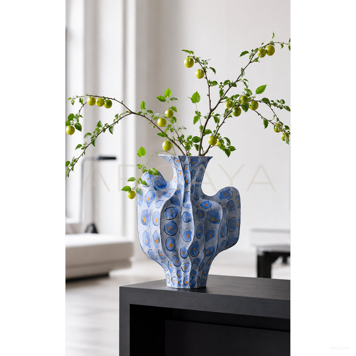 Handmade Irregular Ceramic Vase Boxi in detail