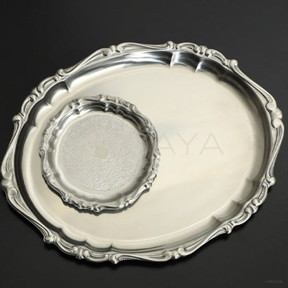 Italian Baroque Stainless Steel Dessert Tray - main