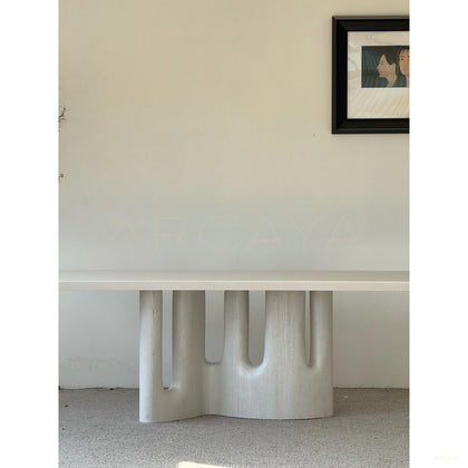 Original Mid Century White Dining Table - scene