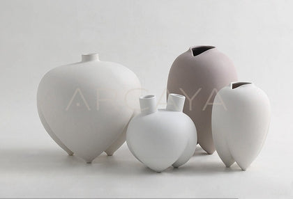 Wabi Sabi Bisque Ceramic Vase - scene