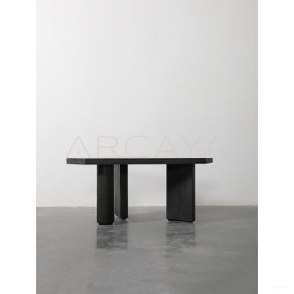 Polygon Patchwork Marble Low Table - scene