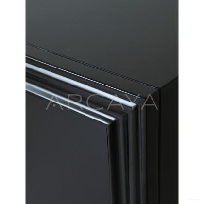 Vintage Minimalist Black Gloss Sideboard - scene