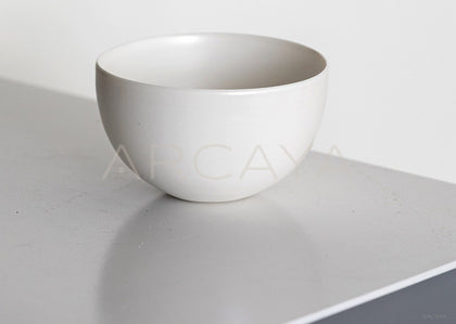 Designer Handmade White Porcelain Rice Bowl - scene