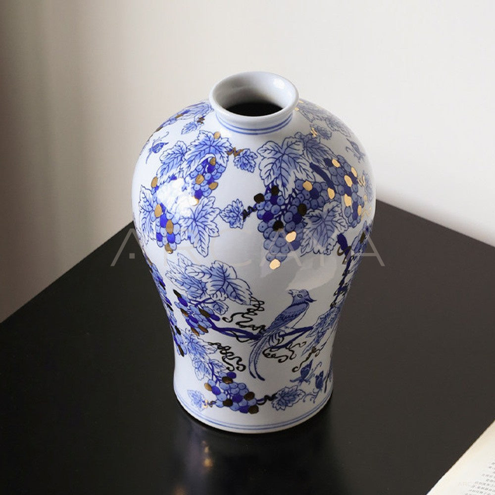 Jingdezhen Blue White Narrow Mouth Vase - main