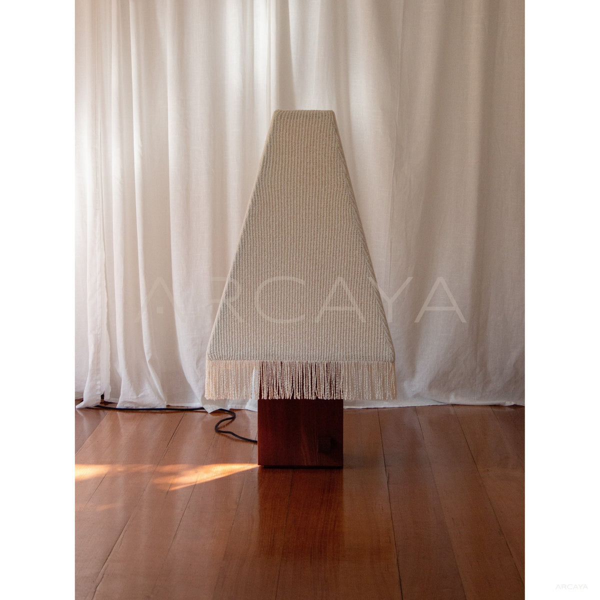 Kukeri Wood Floor Lamp in detail