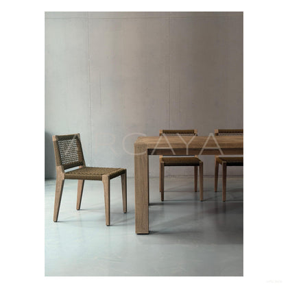Outdoor Solid Wood Dining Table - scene