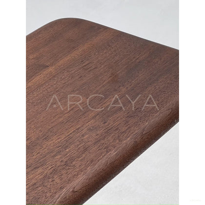 Wabi Sabi Black Walnut Column Console Table - scene