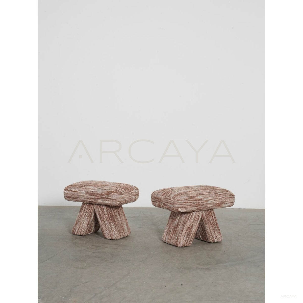 Bulbsquare Cotton Linen Vanity Stool in detail