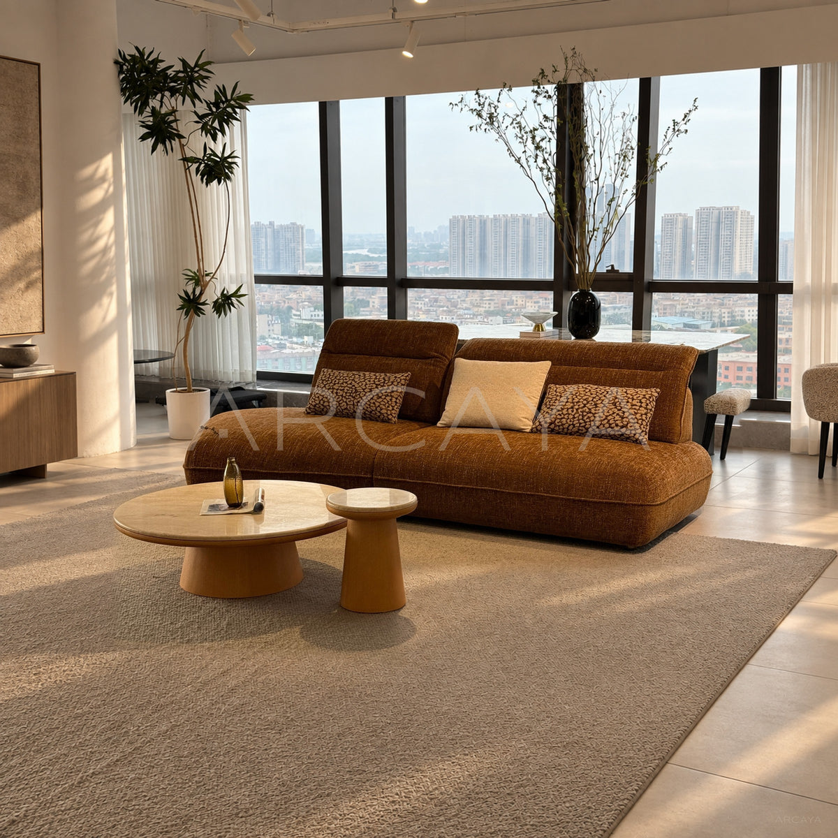 Armless Irregular Curved Sofa - main