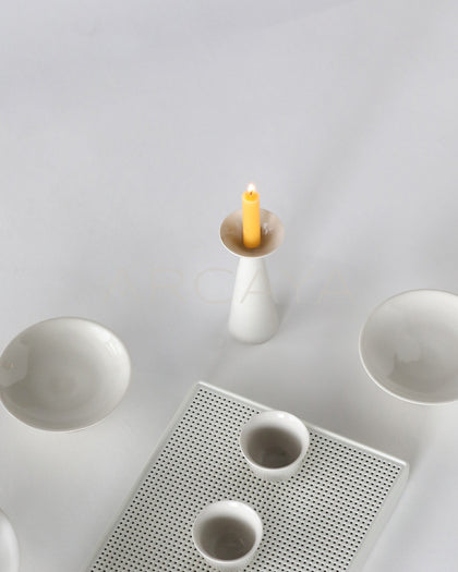 Sunxun Collab White Ceramic Candle Holder - scene
