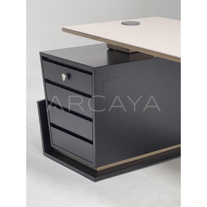 Geometric Irregular Executive Desk - scene