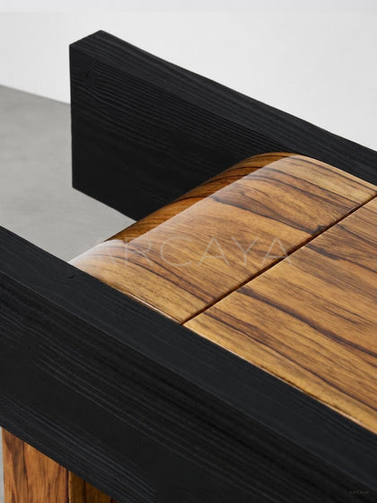 Ravenne Sculptural Solid Wood Console Table - detail