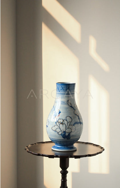 Jingdezhen Blue White Porcelain Vase Song Style - scene