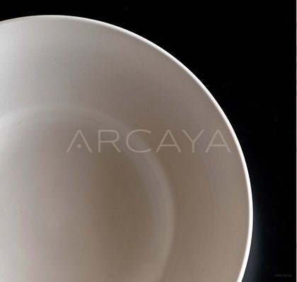 Amu Collab Cream Shallow Ceramic Bowl - scene