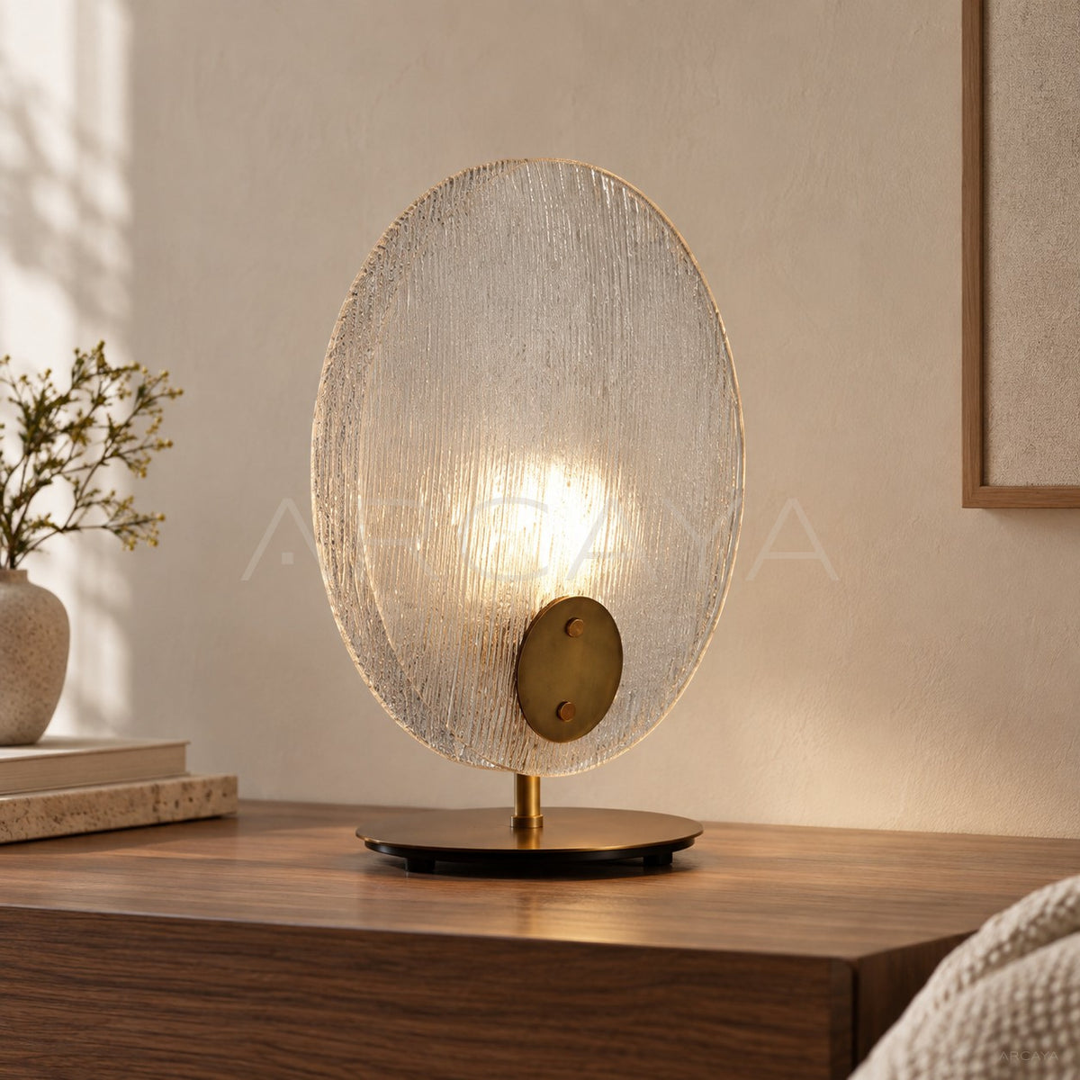 Clear Flower Leaf Table Lamp 54113 - main