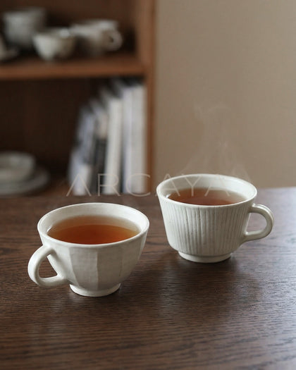 Amu Collab Handmade Ceramic Coffee Mug - scene