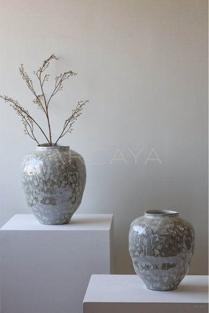 Jingdezhen Wabi Sabi Large Floor Jar Vase - scene