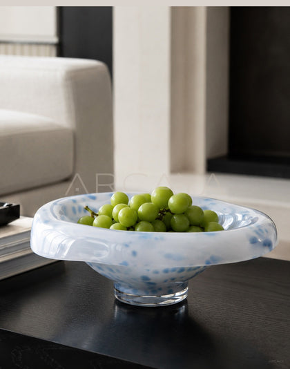 Handmade Glazed Glass Fruit Bowl - scene