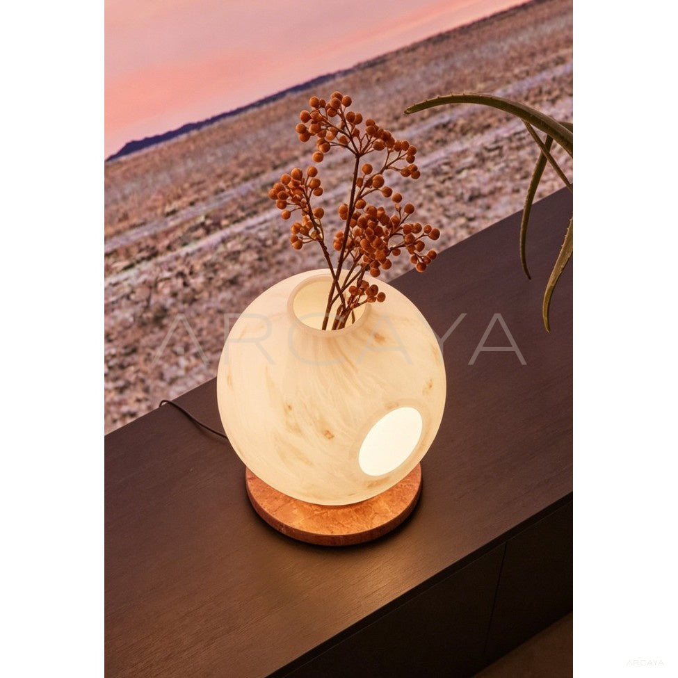 Stone Ring Vase Table Lamp 80531 in detail