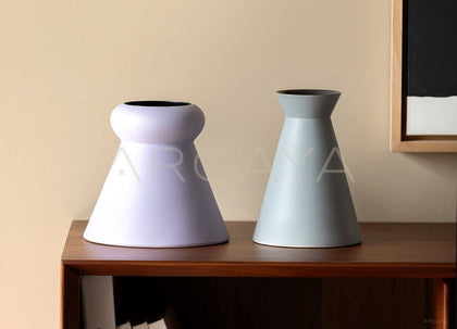 Morandi Cone Matte Ceramic Vase - scene