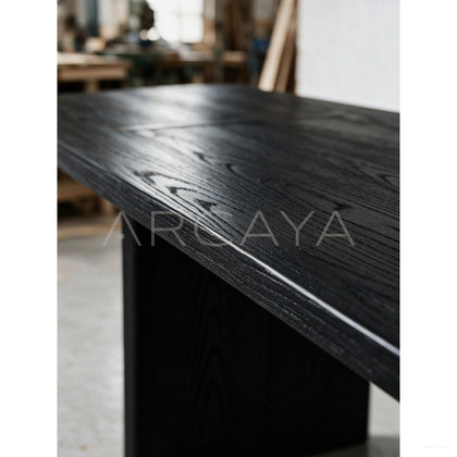 Otoko Minimalist Solid Wood Table - scene