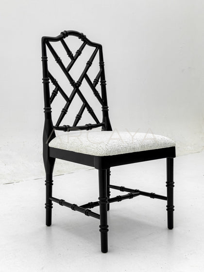 Vintage Bamboo Joint Dining Chair - scene