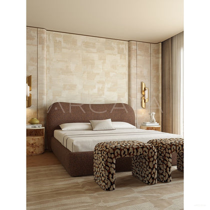Statement Fabric Bed - scene