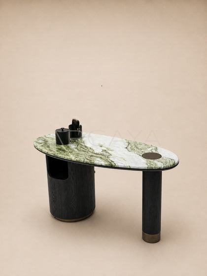 Daze Snow Mountain Jade Stone Small Tea Table - scene