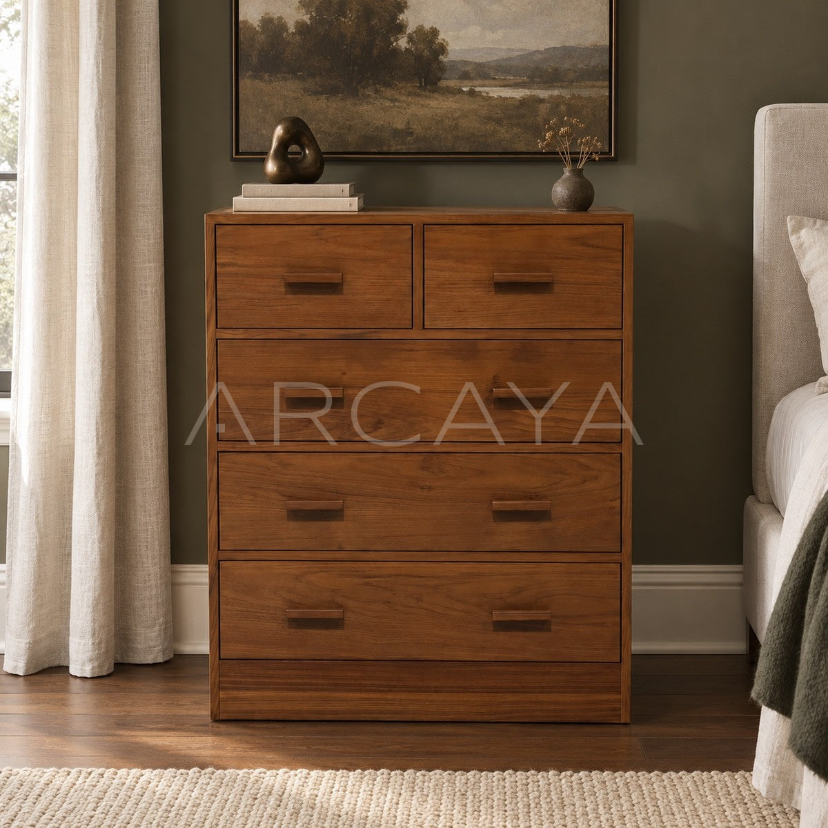 Mid Century Teak Chest Of Drawers - main
