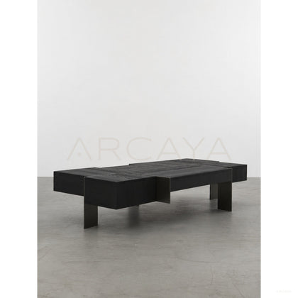 Kitale Black Oak Coffee Table - scene