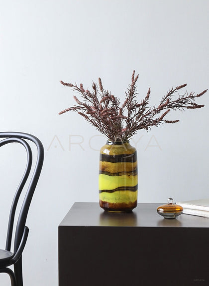 Colorful Glazed Glass Narrow Mouth Vase - scene