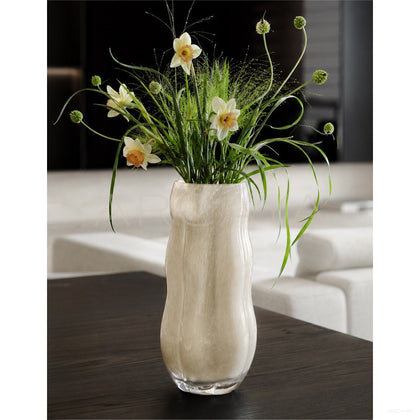 French Mid Century Glass Vase - scene