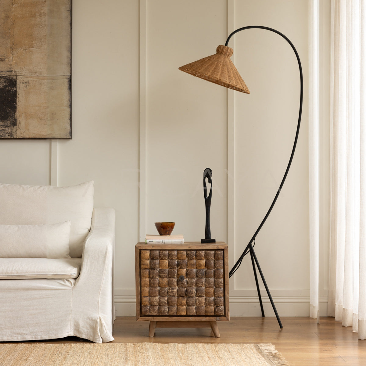 Coco Coconut Shell Reclaimed Wood Cabinet - main