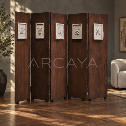 Plaster Relief Decorative Folding Screen - main