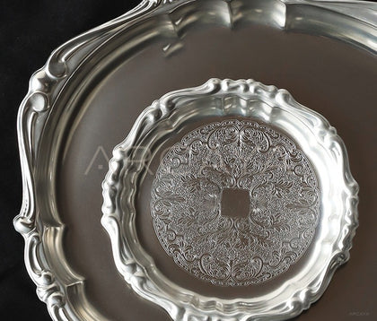 Italian Baroque Stainless Steel Dessert Tray - scene