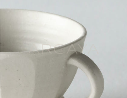 Amu Collab Handmade Ceramic Coffee Mug - scene