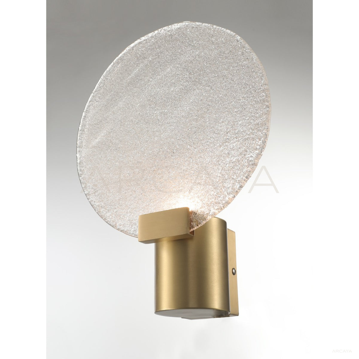 Etched Glass Disc Wall Light 21562 in detail