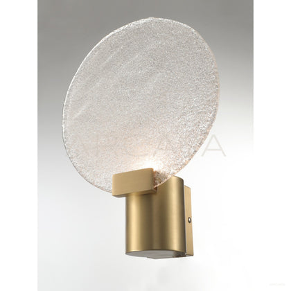 Etched Glass Disc Wall Light 21562 - scene