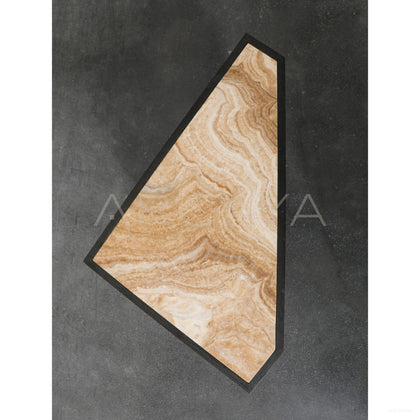 Polygon Patchwork Marble Low Table - scene