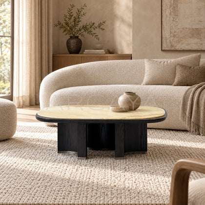 Warm Jade Persian White Coffee Table - scene