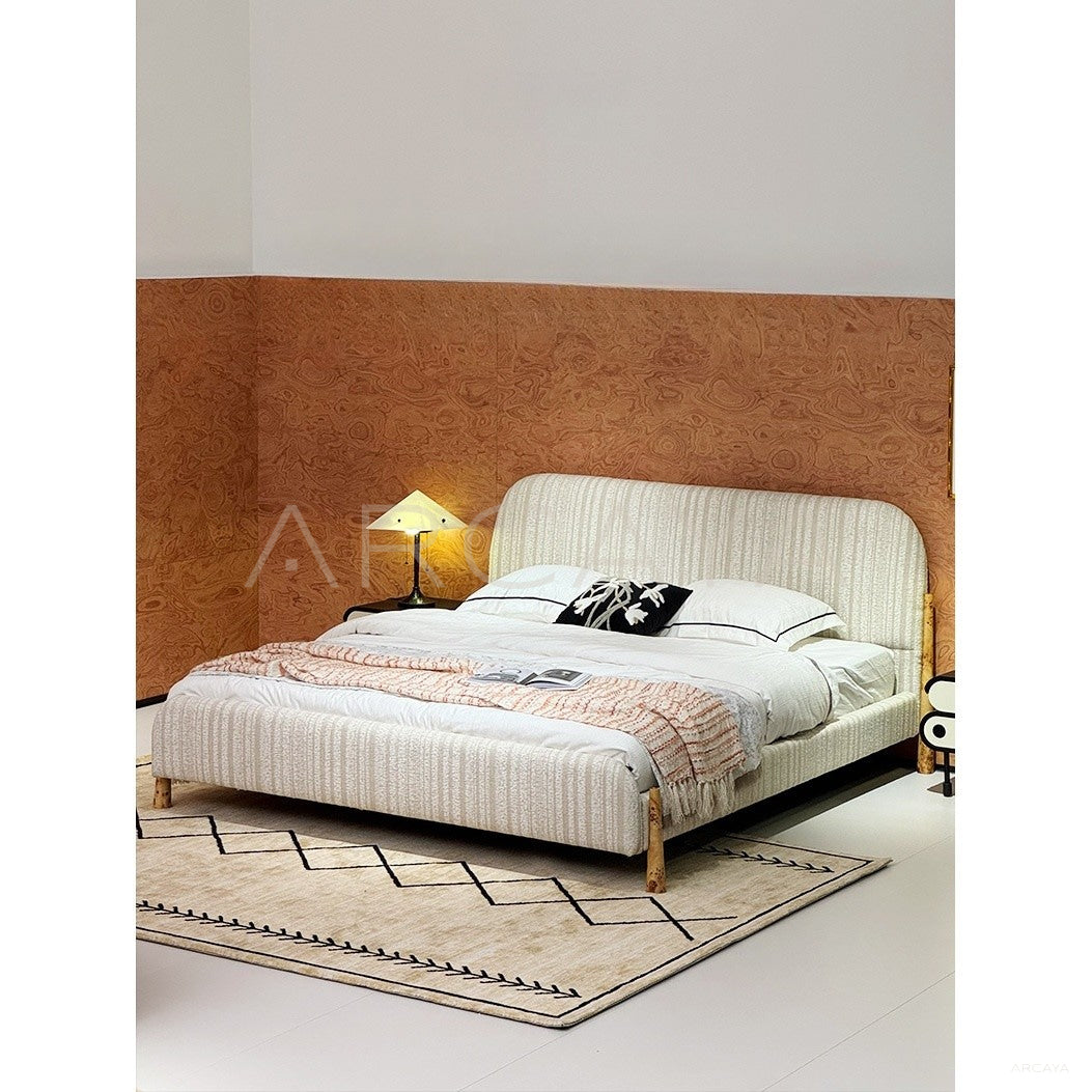 First Snow Upholstered Bed in detail