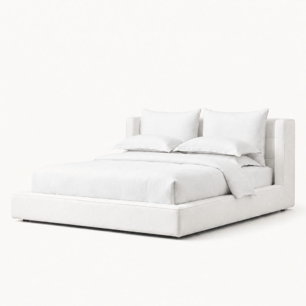 Low-Profile Square Arm Upholstered Platform Bed